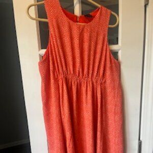 Gap Maternity Print Round Neck Tank Sleeveless Lined Dress